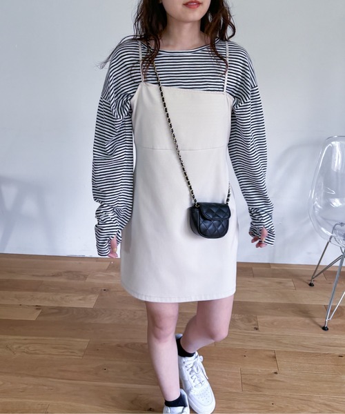 セール】アシメディティールミニキャミワンピース（ワンピース