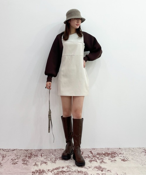 EPIMI E'PIMMY（エピミエピミー）の「アシメディティールミニキャミワンピース（ワンピース・レディース・ブラック/アイボリー・MEDIUM）」の20枚目の写真