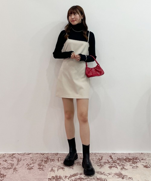 EPIMI E'PIMMY（エピミエピミー）の「アシメディティールミニキャミワンピース（ワンピース・レディース・ブラック/アイボリー・MEDIUM）」の22枚目の写真