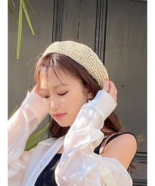 RESEXXY(リゼクシー)の「ペーパーナチュラルベレー帽(ハンチング/ベレー帽・レディース・ベージュ/ブラウン・FREE)」の2枚目の写真