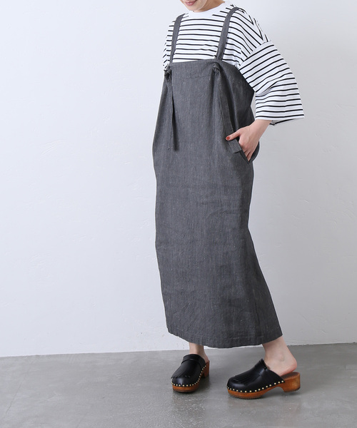 JOURNAL STANDARD LUXE（ジャーナルスタンダード　ラックス）の「LCヘビーツイルチューブワンピース（ワンピース・レディース・ライトグレー/スミクロ・FREE）」の4枚目の写真