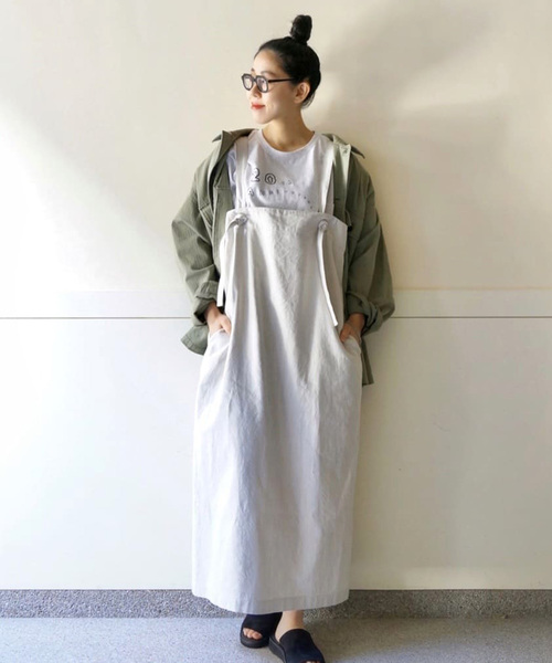 JOURNAL STANDARD LUXE（ジャーナルスタンダード　ラックス）の「LCヘビーツイルチューブワンピース（ワンピース・レディース・ライトグレー/スミクロ・FREE）」の10枚目の写真