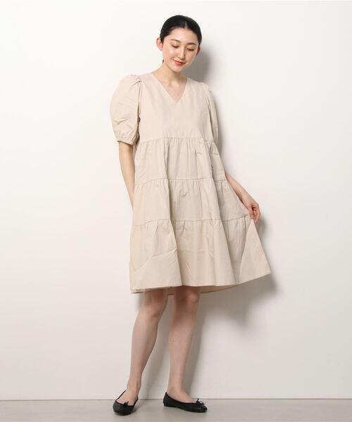 セール Banana Republic Factory ワンピース ドレス Store パフスリーブティアードワンピース をセール価格で購入できます Banana 日本限定 Factory Republic Republic Banana ファクトリーストア のファッション パフスリーブティアードワンピース