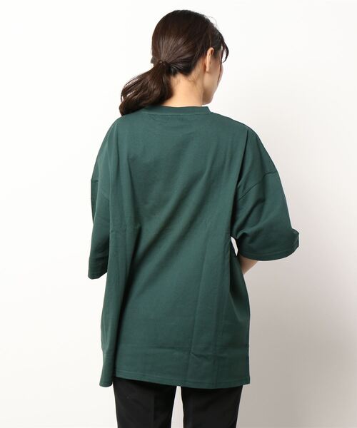 INDIAN(インディアン)の「《Bl》刺繍プリントオーバーサイズTシャツ 半袖 / INDIAN(Tシャツ/カットソー・レディース・ホワイト/ダークグリーン/ブルーグレー・LARGE/MEDIUM)」の5枚目の写真