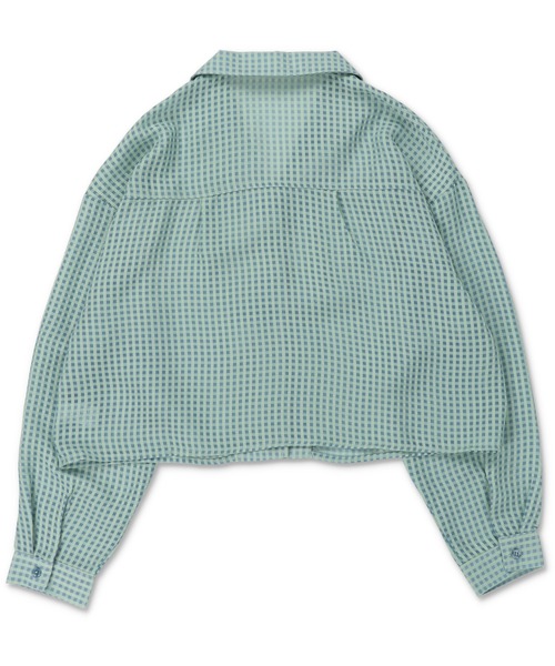 SPINNS（スピンズ）の「ギンガムチェック ショート丈ロングスリーブシャツ（シャツ/ブラウス・レディース・ホワイト/ブラック/ブルー・ONESIZE）」の14枚目の写真