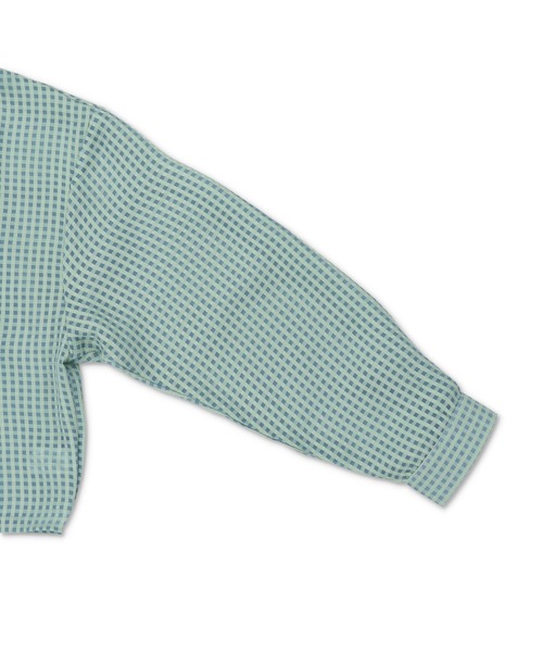 SPINNS（スピンズ）の「ギンガムチェック ショート丈ロングスリーブシャツ（シャツ/ブラウス・レディース・ホワイト/ブラック/ブルー・ONESIZE）」の12枚目の写真