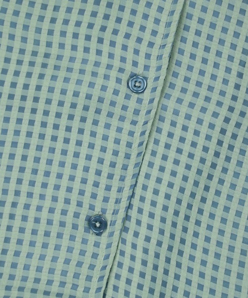 SPINNS（スピンズ）の「ギンガムチェック ショート丈ロングスリーブシャツ（シャツ/ブラウス・レディース・ホワイト/ブラック/ブルー・ONESIZE）」の16枚目の写真