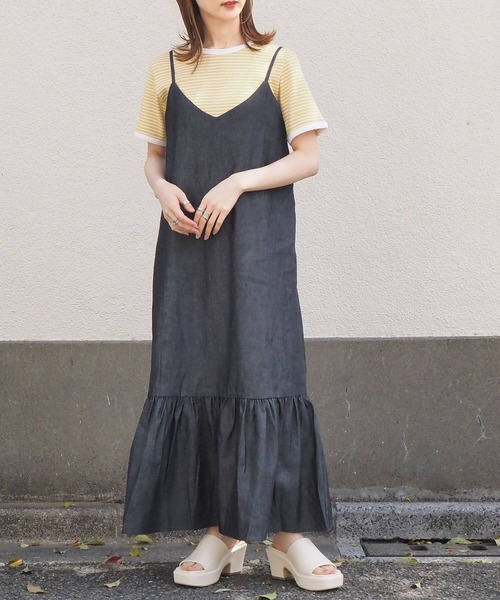 tiptop（ティップトップ）の「アソートマーメイドキャミワンピース（ワンピース・レディース・ブラック/ネイビー/アイボリー/ブラック系その他/A/B・FREE）」の3枚目の写真