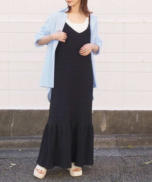 tiptop（ティップトップ）の「アソートマーメイドキャミワンピース（ワンピース・レディース・ブラック/ネイビー/アイボリー/ブラック系その他/A/B・FREE）」の2枚目の写真