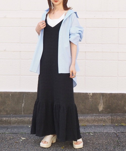 tiptop（ティップトップ）の「アソートマーメイドキャミワンピース（ワンピース・レディース・ブラック/ネイビー/アイボリー/ブラック系その他/A/B・FREE）」の12枚目の写真