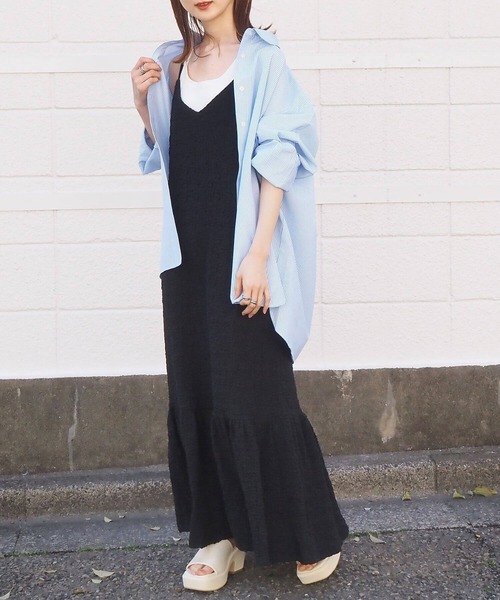 tiptop（ティップトップ）の「アソートマーメイドキャミワンピース（ワンピース・レディース・ブラック/ネイビー/アイボリー/ブラック系その他/A/B・FREE）」の14枚目の写真