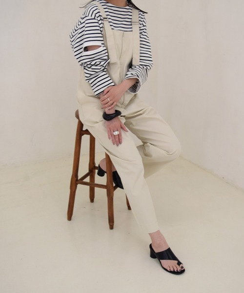 Marient（マリエント）の「ツイルワイドサロペットPT/オールインワン（サロペット/オーバーオール・レディース・ブラック/アイボリー・FREE）」の21枚目の写真