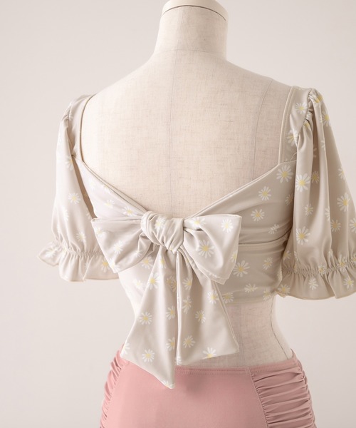 OLIVE des OLIVE(オリーブデオリーブ)の「【WEB限定カラー有】ribbon swim wear(水着・レディース・ブラック/ベージュ/スミクロ・FREE)」の12枚目の写真