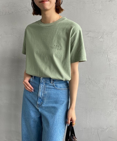 The Endless Summer（エンドレスサマー）の「[THE ENDLESS SUMMER/エンドレスサマー] 別注 BUHIサークルロゴ バックプリントTシャツ（Tシャツ/カットソー・レディース・ホワイト/グリーン/サックスブルー/イエロー・M/L/XL/S）」の22枚目の写真