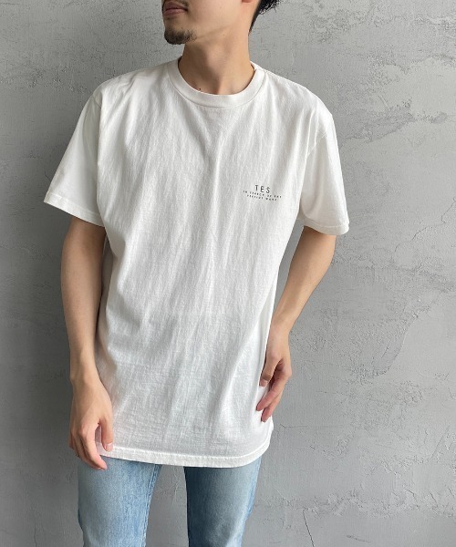 The Endless Summer（エンドレスサマー）の「[THE ENDLESS SUMMER/エンドレスサマー] 別注 BUHIサークルロゴ バックプリントTシャツ（Tシャツ/カットソー・レディース・ホワイト/グリーン/サックスブルー/イエロー・M/L/XL/S）」の7枚目の写真