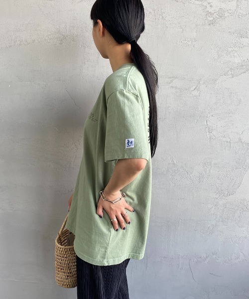 The Endless Summer（エンドレスサマー）の「[THE ENDLESS SUMMER/エンドレスサマー] 別注 BUHIサークルロゴ バックプリントTシャツ（Tシャツ/カットソー・レディース・ホワイト/グリーン/サックスブルー/イエロー・M/L/XL/S）」の9枚目の写真