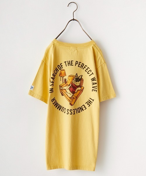 The Endless Summer（エンドレスサマー）の「[THE ENDLESS SUMMER/エンドレスサマー] 別注 BUHIサークルロゴ バックプリントTシャツ（Tシャツ/カットソー・レディース・ホワイト/グリーン/サックスブルー/イエロー・M/L/XL/S）」の17枚目の写真