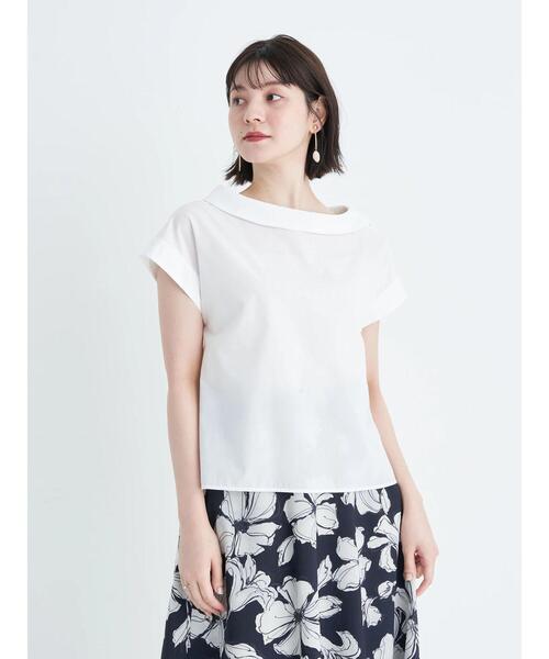 YECCA VECCA（イェッカヴェッカ）の「金釦ロールカラーブラウス（シャツ/ブラウス・レディース・ホワイト/ブルー/ブルー系その他6・FREE）」の8枚目の写真