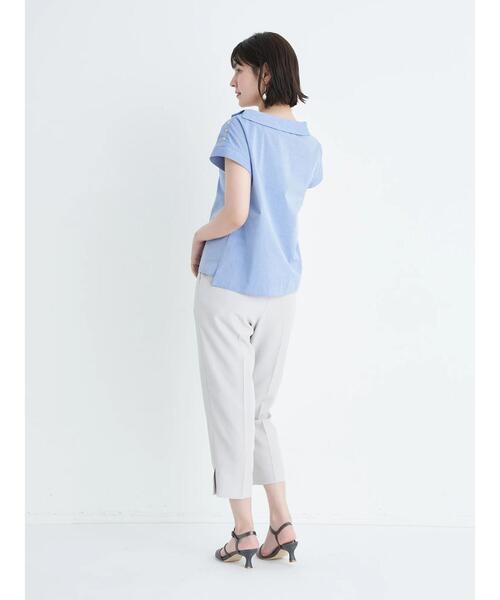 YECCA VECCA（イェッカヴェッカ）の「金釦ロールカラーブラウス（シャツ/ブラウス・レディース・ホワイト/ブルー/ブルー系その他6・FREE）」の21枚目の写真