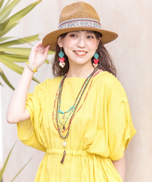 チャイハネ(チャイハネ)の「【チャイハネ】トリプルリーフピアス(ピアス(両耳用)・レディース・ブラック/レッド・FREE)」の7枚目の写真