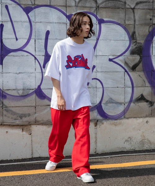 WEGO（ウィゴー）の「WEGO/グラフィティBIGT(S)（Tシャツ/カットソー・メンズ・ホワイト/ブラック/ブラック系その他/ホワイト系その他・MEDIUM/LARGE）」の8枚目の写真
