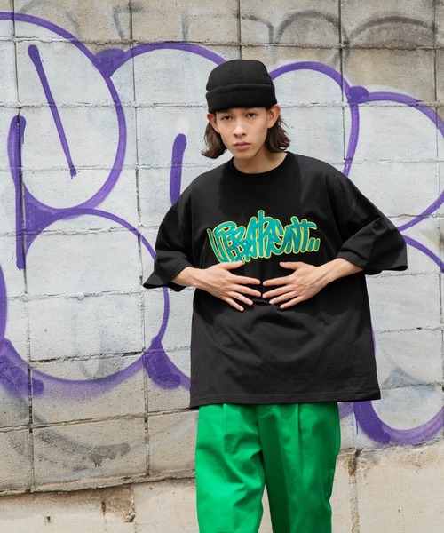 WEGO（ウィゴー）の「WEGO/グラフィティBIGT(S)（Tシャツ/カットソー・メンズ・ホワイト/ブラック/ブラック系その他/ホワイト系その他・MEDIUM/LARGE）」の18枚目の写真