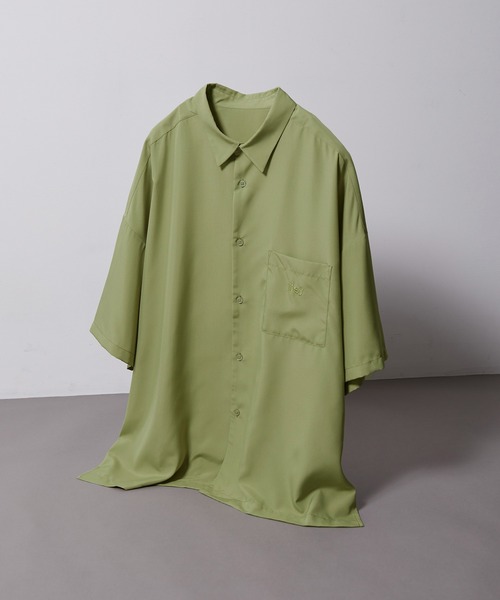 iisy（イージー）の「【 iisy 】ワンポイントロゴビッグシャツ（シャツ/ブラウス・メンズ・ブルー系その他4/ミント/ブラック/ライトグレー・XL/M/L/S）」の3枚目の写真