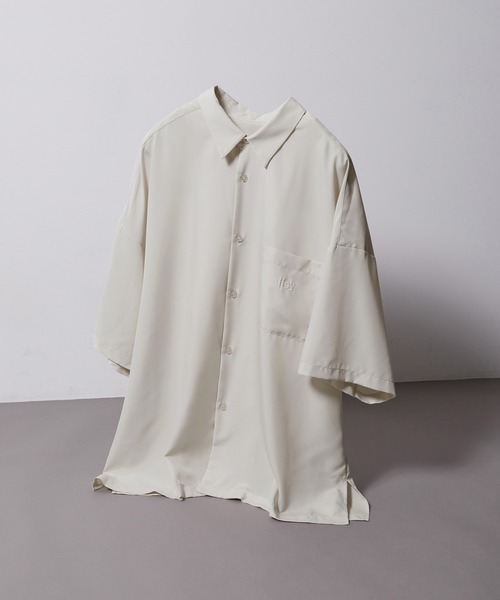 iisy（イージー）の「【 iisy 】ワンポイントロゴビッグシャツ（シャツ/ブラウス・メンズ・ブルー系その他4/ミント/ブラック/ライトグレー・XL/M/L/S）」の9枚目の写真