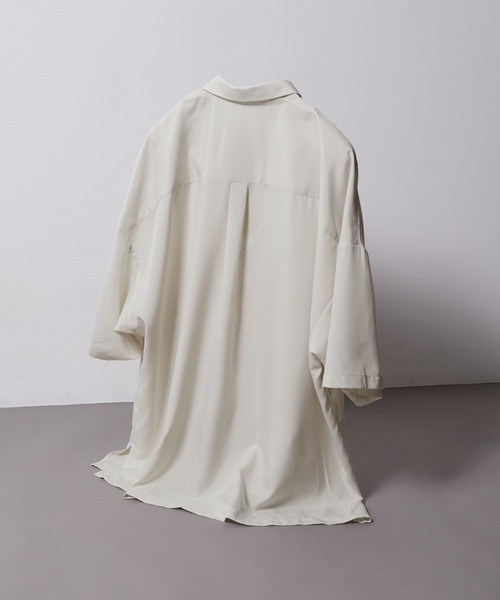 iisy（イージー）の「【 iisy 】ワンポイントロゴビッグシャツ（シャツ/ブラウス・メンズ・ブルー系その他4/ミント/ブラック/ライトグレー・XL/M/L/S）」の20枚目の写真