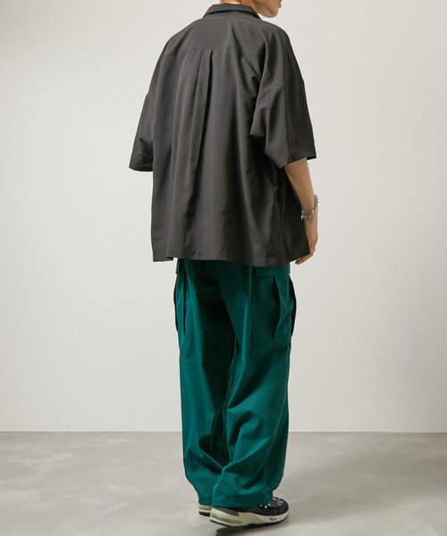 iisy（イージー）の「【 iisy 】ワンポイントロゴビッグシャツ（シャツ/ブラウス・メンズ・ブルー系その他4/ミント/ブラック/ライトグレー・XL/M/L/S）」の10枚目の写真