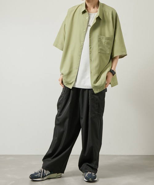 iisy（イージー）の「【 iisy 】ワンポイントロゴビッグシャツ（シャツ/ブラウス・メンズ・ブルー系その他4/ミント/ブラック/ライトグレー・XL/M/L/S）」の13枚目の写真