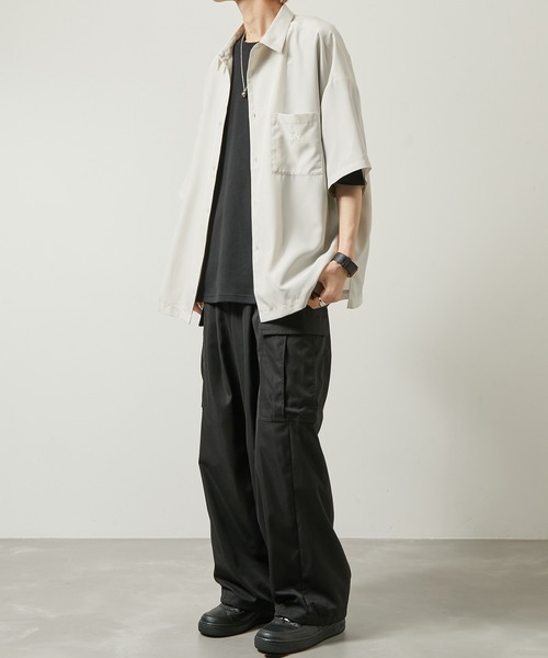 iisy（イージー）の「【 iisy 】ワンポイントロゴビッグシャツ（シャツ/ブラウス・メンズ・ブルー系その他4/ミント/ブラック/ライトグレー・XL/M/L/S）」の8枚目の写真