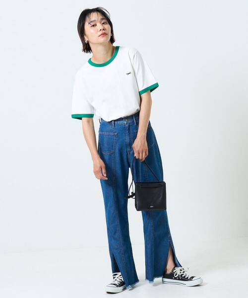 FREAK'S STORE（フリークスストア）の「TOWN CRAFT  × FREAK'S STORE/タウンクラフト  別注 リンガーTシャツ 限定展開（Tシャツ/カットソー・レディース・グリーン/レッド/ブラック・ﾌﾘ-）」の16枚目の写真