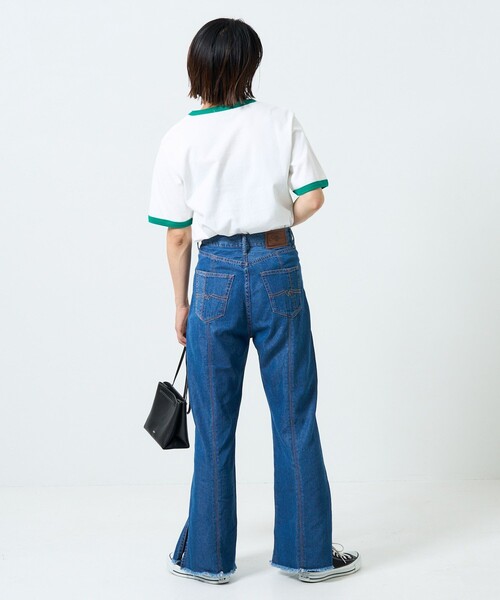 FREAK'S STORE（フリークスストア）の「TOWN CRAFT  × FREAK'S STORE/タウンクラフト  別注 リンガーTシャツ 限定展開（Tシャツ/カットソー・レディース・グリーン/レッド/ブラック・ﾌﾘ-）」の17枚目の写真