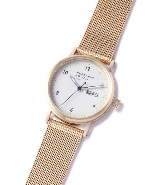MARGARET HOWELL（マーガレットハウエル）の「SOLAR POWER MESH BAND（アナログ腕時計・レディース・ゴールド・FREE）」の2枚目の写真