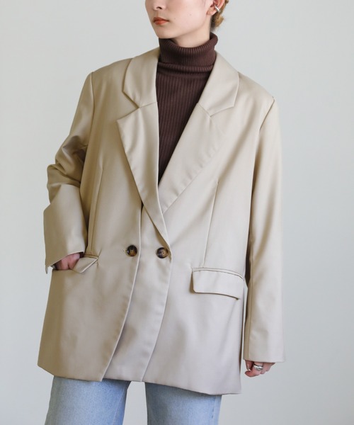 select MOCA(セレクトモカ)の「レイヤード風テーラードジャケット(テーラードジャケット・レディース・ブラック/ベージュ/アイボリー・FREE)」の9枚目の写真