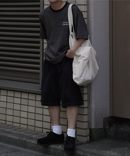 WYM LIDNM（ウィム バイ リドム）の「VINTAGE BLACK WASHED TWILL WIDE SHORTS（その他パンツ・メンズ・ブラック・S/M/L）」の10枚目の写真