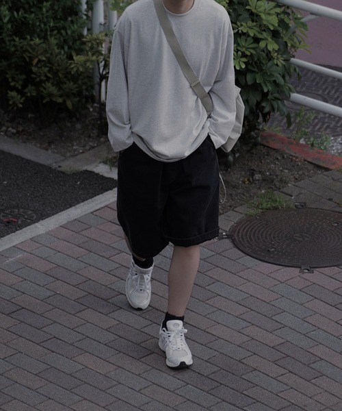 WYM LIDNM（ウィム バイ リドム）の「VINTAGE BLACK WASHED TWILL WIDE SHORTS（その他パンツ・メンズ・ブラック・S/M/L）」の17枚目の写真