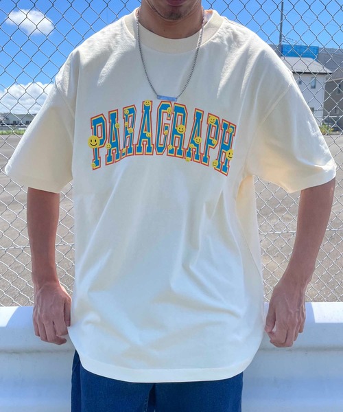 Paragraph(パラグラフ)の「【Paragraph/パラグラフ】マルチスマイルロゴ ハーフスリーブT/№41/22SS(Tシャツ/カットソー・メンズ・ブルー/ライトグレー/チャコールグレー/ホワイト/グレー/グリーン/ライトベージュ・フリ-)」の5枚目の写真