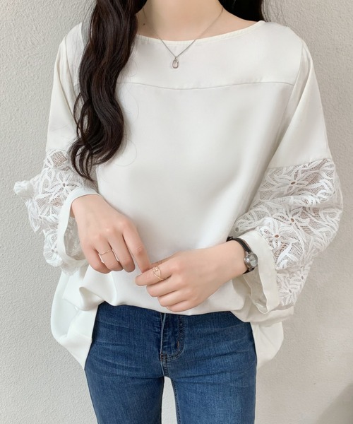 ABITOKYO(アビトーキョー)の「レース切替ブラウス(シャツ/ブラウス・レディース・ホワイト/ブラック・M/L)」の13枚目の写真