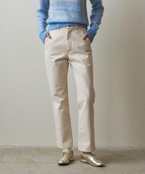 Steven Alan(スティーブンアラン)の「<Steven Alan>14OZ DENIM SLIM STRAIGHT/デニムパンツ(デニムパンツ・レディース・ネイビー/ナチュラル・S/M/L)」の2枚目の写真
