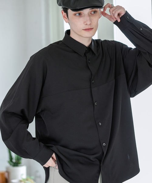 RAGEBLUE（レイジブルー）の「ラグイージー/切替デザインシャツ（シャツ/ブラウス・メンズ・ホワイト/ブラック/グリーン/ブラック系その他/ベージュ系その他・SMALL/MEDIUM/LARGE）」の3枚目の写真