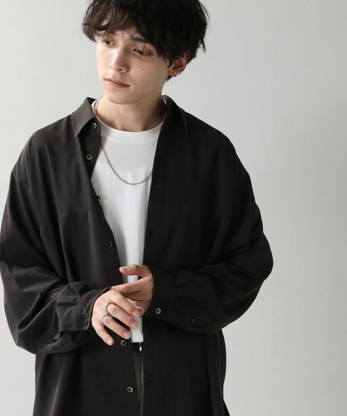 RAGEBLUE（レイジブルー）の「ラグイージー/切替デザインシャツ（シャツ/ブラウス・メンズ・ホワイト/ブラック/グリーン/ブラック系その他/ベージュ系その他・SMALL/MEDIUM/LARGE）」の18枚目の写真