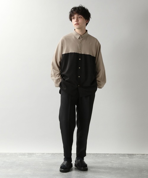 RAGEBLUE（レイジブルー）の「ラグイージー/切替デザインシャツ（シャツ/ブラウス・メンズ・ホワイト/ブラック/グリーン/ブラック系その他/ベージュ系その他・SMALL/MEDIUM/LARGE）」の22枚目の写真