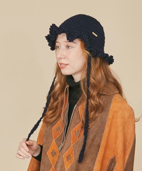 kaorinomori（カオリノモリ）の「kaorinomori ココハット（ハット・レディース・ホワイト/ネイビー/イエロー・FREE）」の15枚目の写真