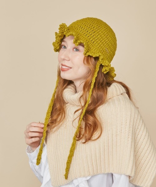 kaorinomori（カオリノモリ）の「kaorinomori ココハット（ハット・レディース・ホワイト/ネイビー/イエロー・FREE）」の21枚目の写真