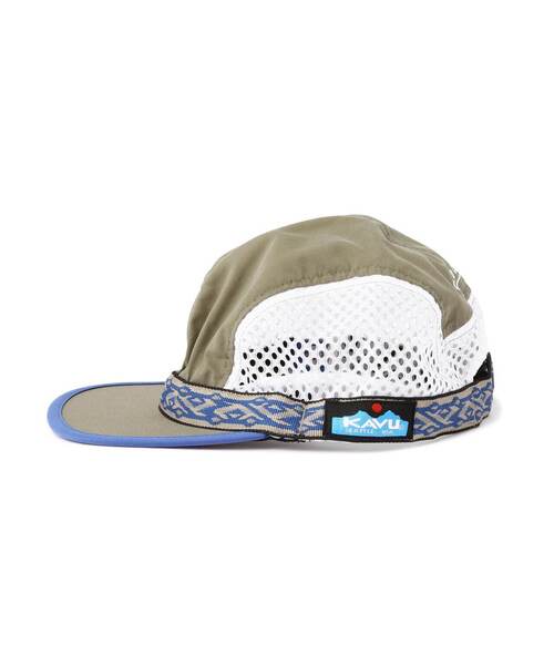 CAL O LINE（キャルオーライン）の「KAVU × CAL O LINE / カブ×キャルオーライン　VENTED STRAP CAP　ベンテッドストラップキャップ　CKW-210（キャップ・メンズ・ブラック/タン・F）」の5枚目の写真