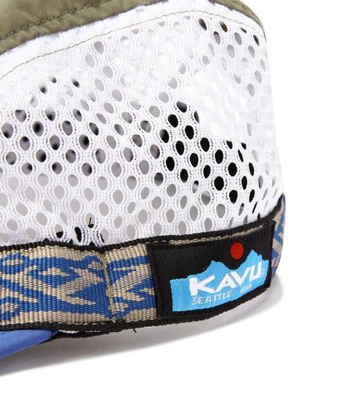 CAL O LINE（キャルオーライン）の「KAVU × CAL O LINE / カブ×キャルオーライン　VENTED STRAP CAP　ベンテッドストラップキャップ　CKW-210（キャップ・メンズ・ブラック/タン・F）」の8枚目の写真