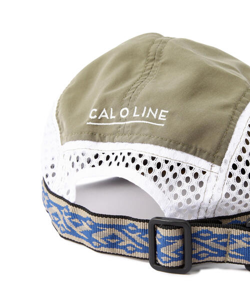 CAL O LINE（キャルオーライン）の「KAVU × CAL O LINE / カブ×キャルオーライン　VENTED STRAP CAP　ベンテッドストラップキャップ　CKW-210（キャップ・メンズ・ブラック/タン・F）」の9枚目の写真