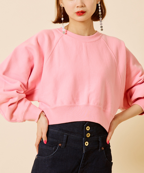 U by SPICK&SPAN（ユーバイスピックアンドスパン）の「マイクロスウェットトップス（スウェット・レディース・ピンク/バーガンディー・FREE）」の11枚目の写真